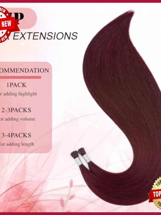 22 Inch Human Hair I-Tip Extensions 50g Microlink Remy Hair main image 4